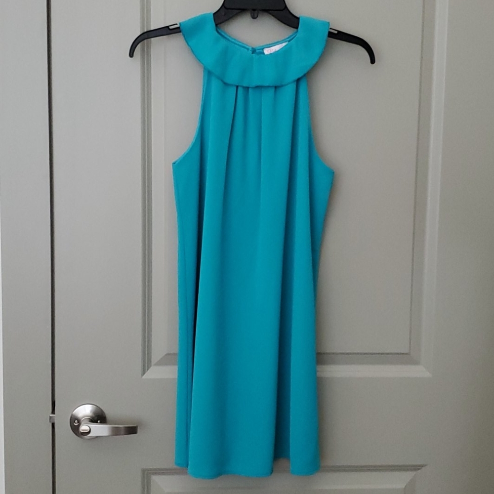 [NWOT] Pink Lily Turquoise High Neck Dress